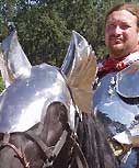 Sir Shanton and his horse, a
percheron stallion named Dragon (pic: Daniel Harrison Digital Photography)